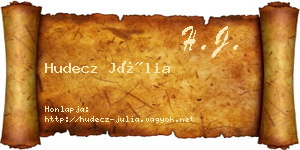 Hudecz Júlia névjegykártya