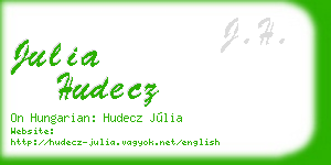 julia hudecz business card
